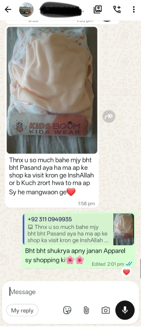 WhatsApp customer review screenshot